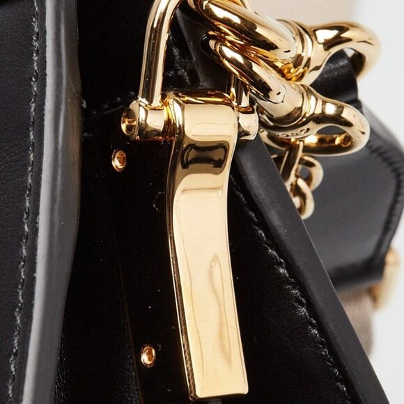 Gucci Black Leather GG Metalasse Frame Top Crossbody Shoulder Bag - Picture 6 of 12